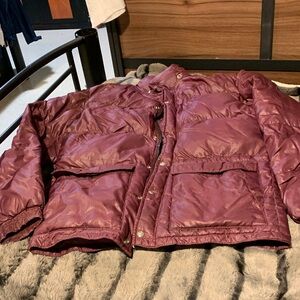 #117 “Ski Daddle” Plum Puffer Jacket